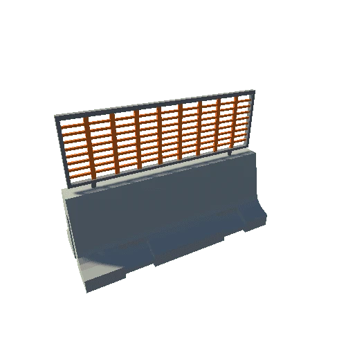 Concrete Barrier w_fence
